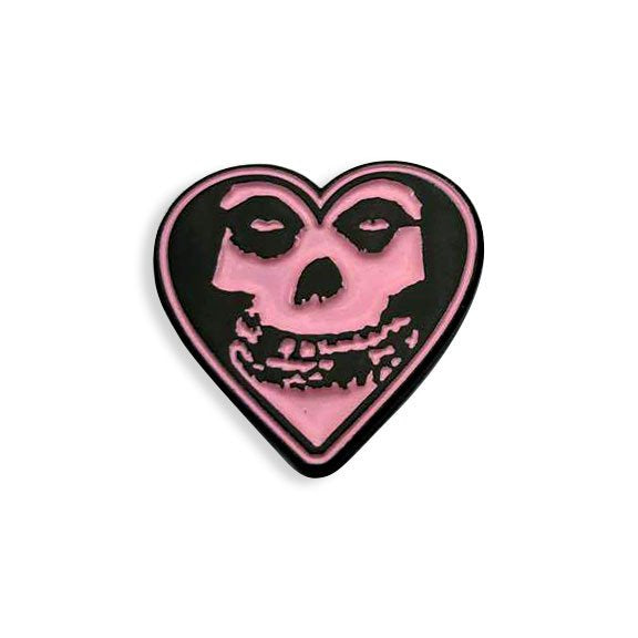 Misfits Pink Heart Enamel Pin by Yesterdays Co