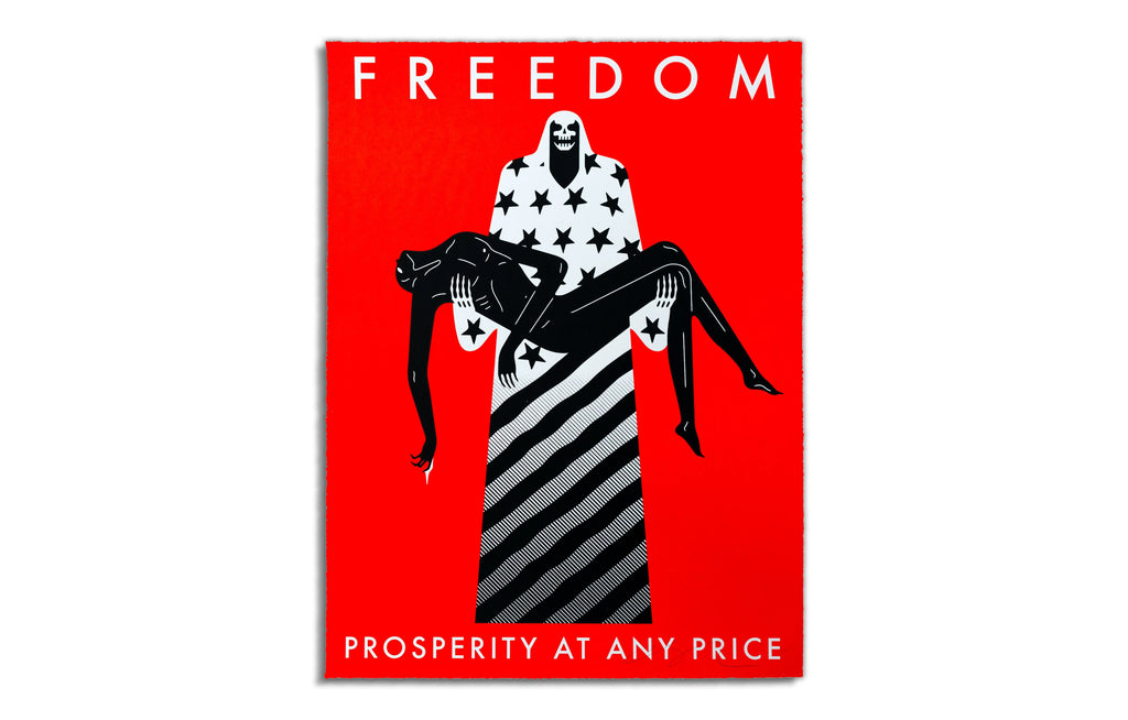Freedom/ Prosperity [Red] by Cleon Peterson
