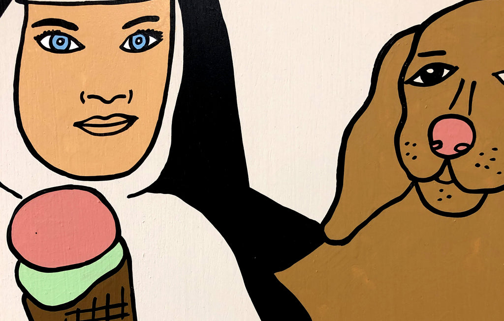 Nun, Dog, Ice Cream Cone by Derek Erdman