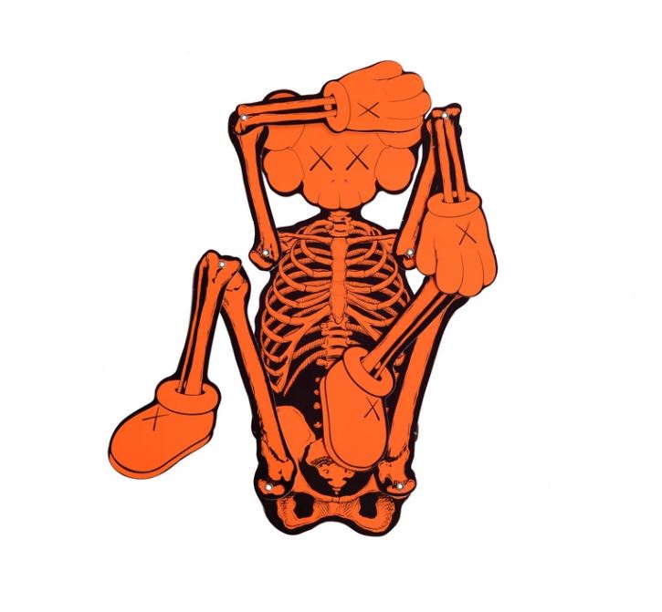 KAWS Skeleton - Orange