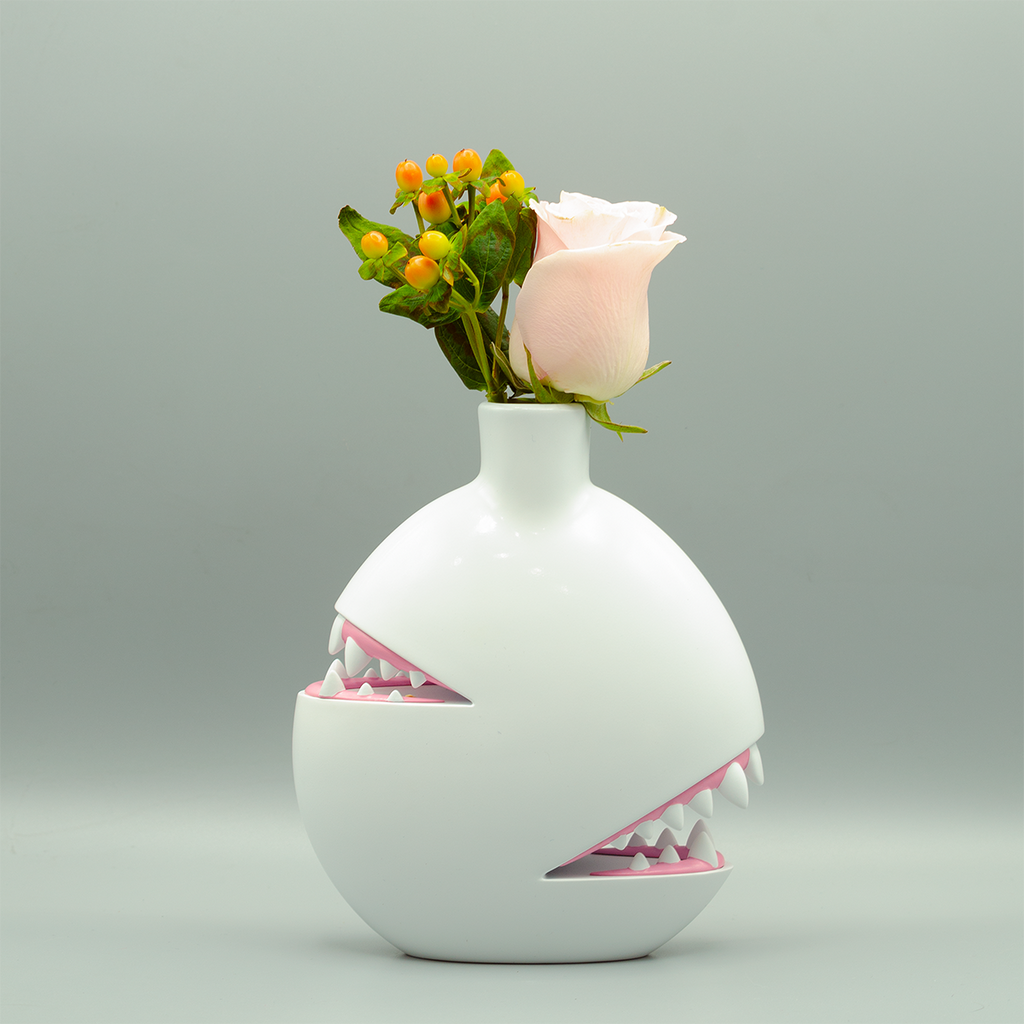 Biting Vase [White] by Josh Divine