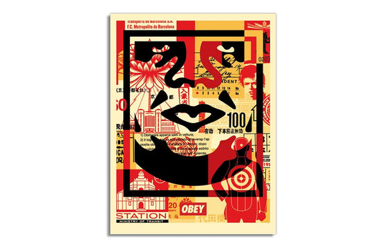 Face Collage [Bottom] by Shepard Fairey