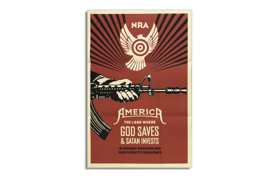 God Saves & Satan Invests by Shepard Fairey