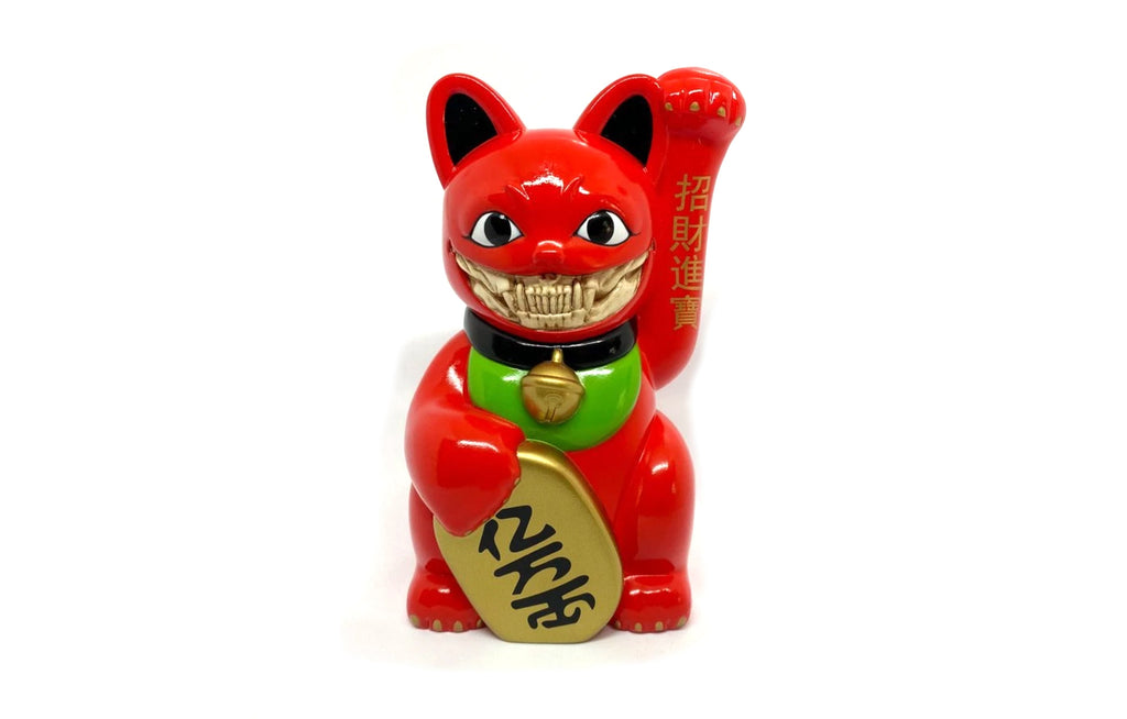 Lucky Cat Grin [Red] by Ron English