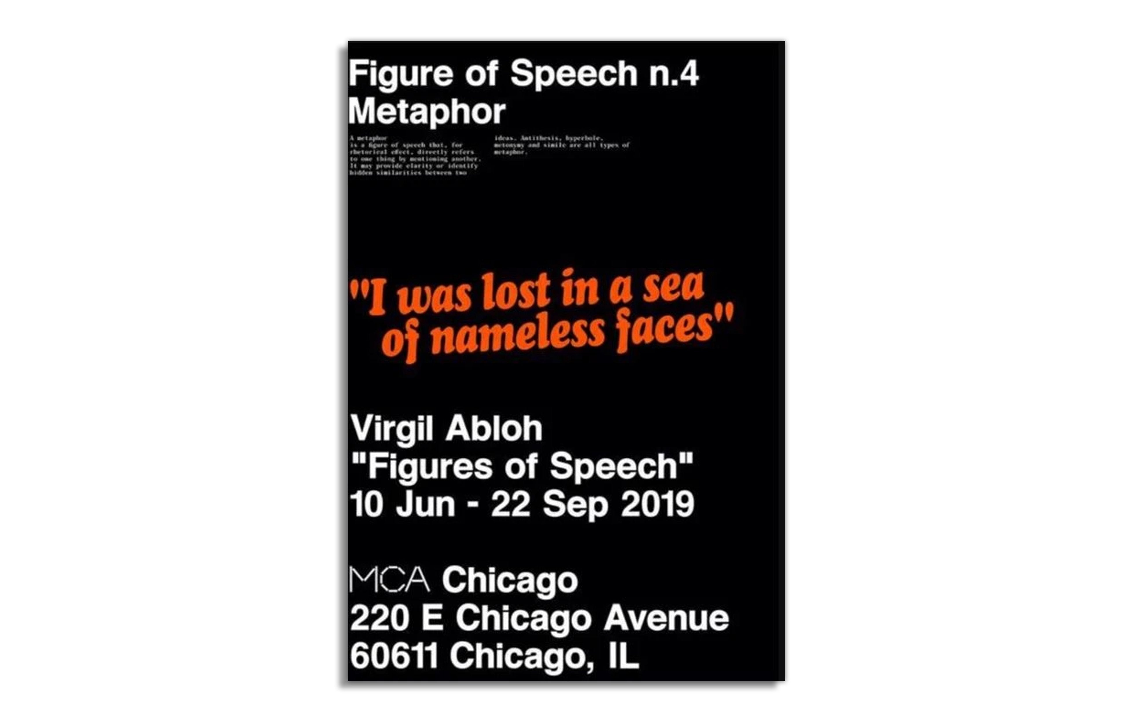 Virgil Abloh “Figures of Speech” x Brooklyn museum poster, Social  Sculpture