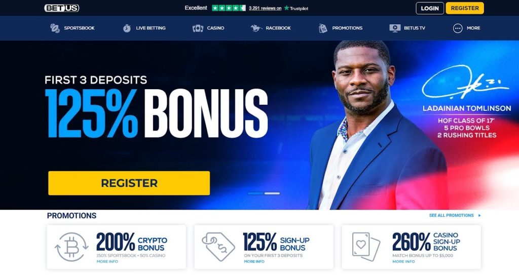 BetUS online sportsbook and casino interface